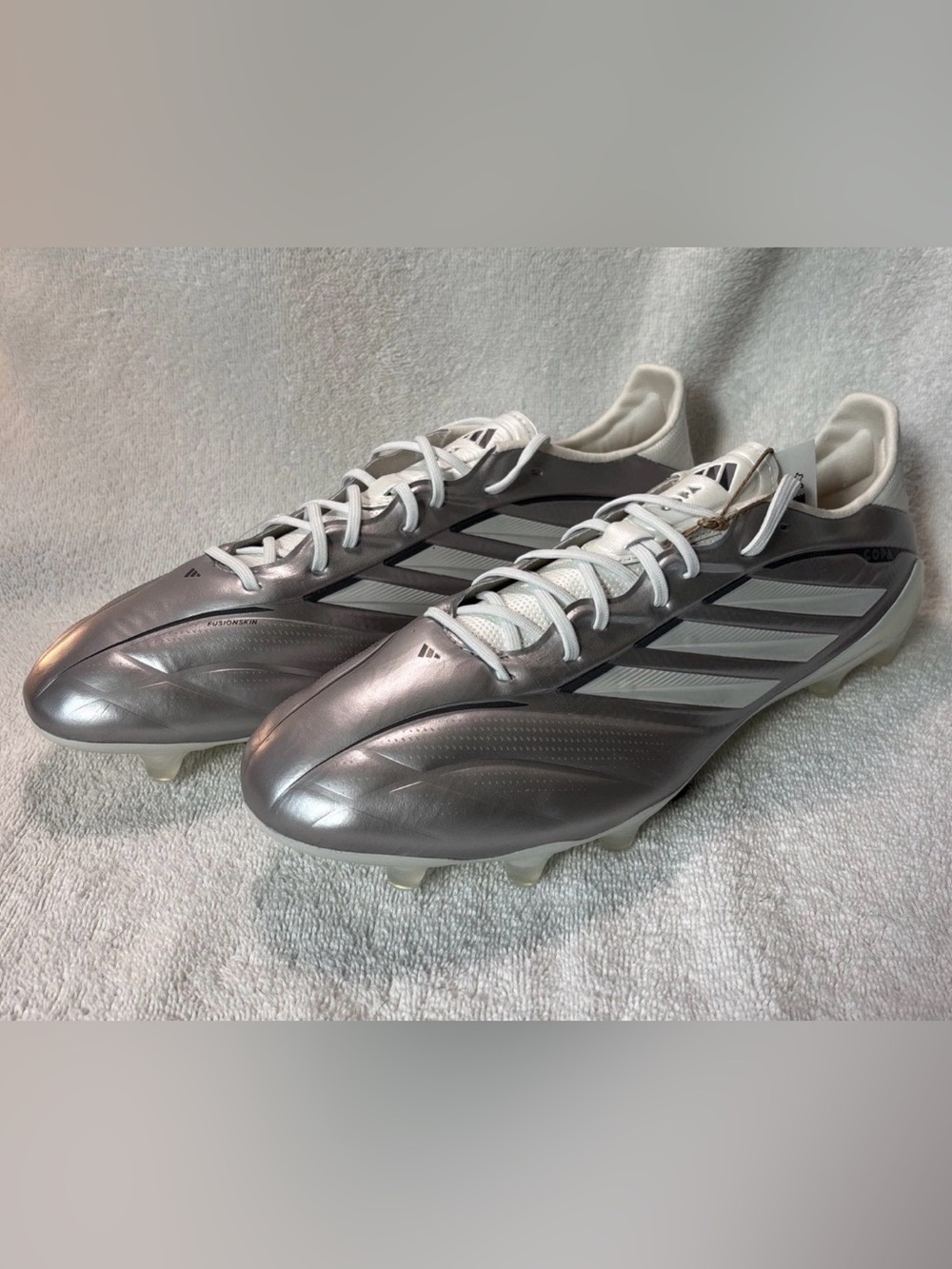 Adidas Copa Pure IV Elite Mens Size 12 Silver Firm Ground Soccer Cleats JS4243